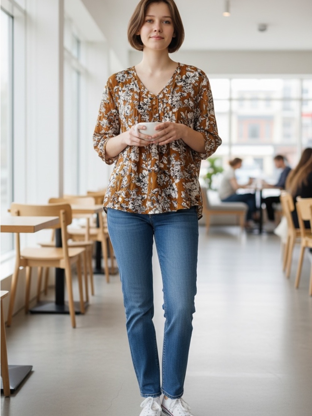 Fun 2 Fun Pleated Detail Top